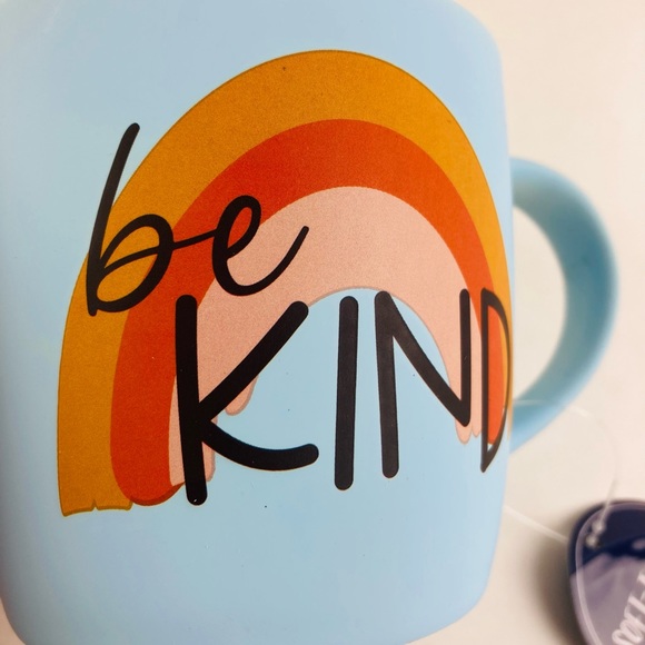 🅾️SOLD🅾️Be Kind Coffee Mug Cup Rainbow Blue Soft - Picture 3 of 10